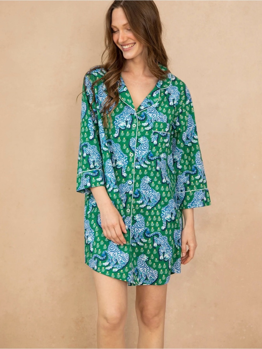 Printfresh Sleep Shirt in Tiger Queen Nightgown Size 2X